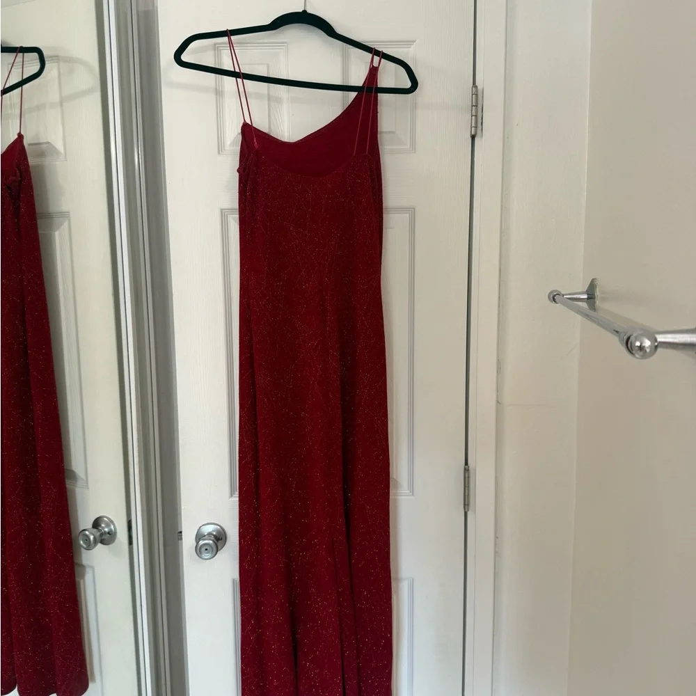 Vintage red sparkly Buyer Too maxi dress - Picture 5 of 7